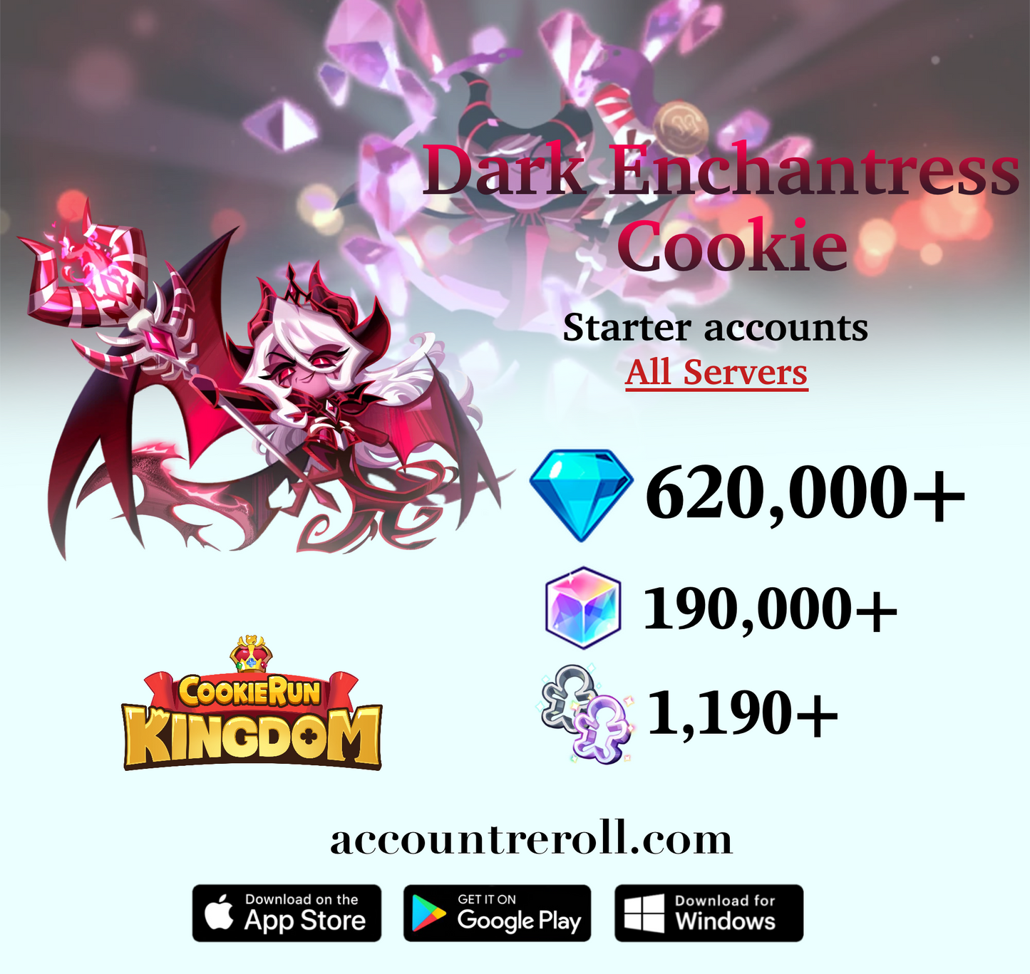 Dark Enchantress Cookie Cookie Run: Kingdom Starter Account