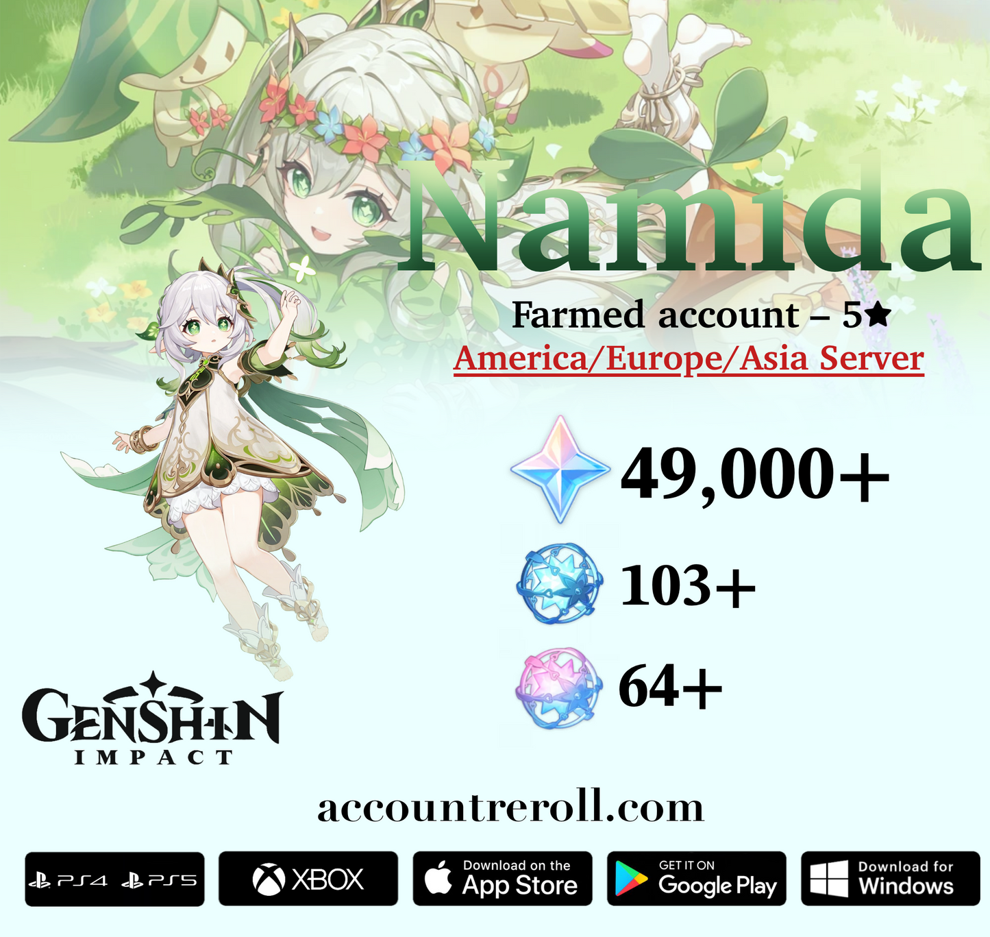 Nahida Genshin Impact Farmed Starter Account