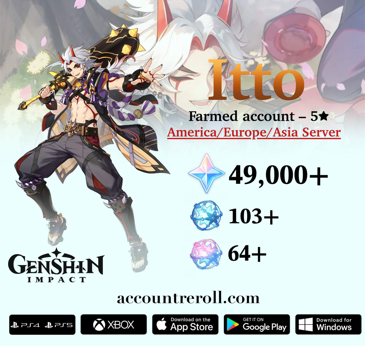 Itto Genshin Impact Farmed Starter Account