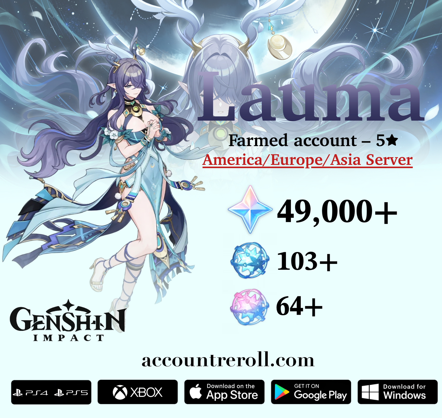 Lauma Genshin Impact Farmed Starter Account