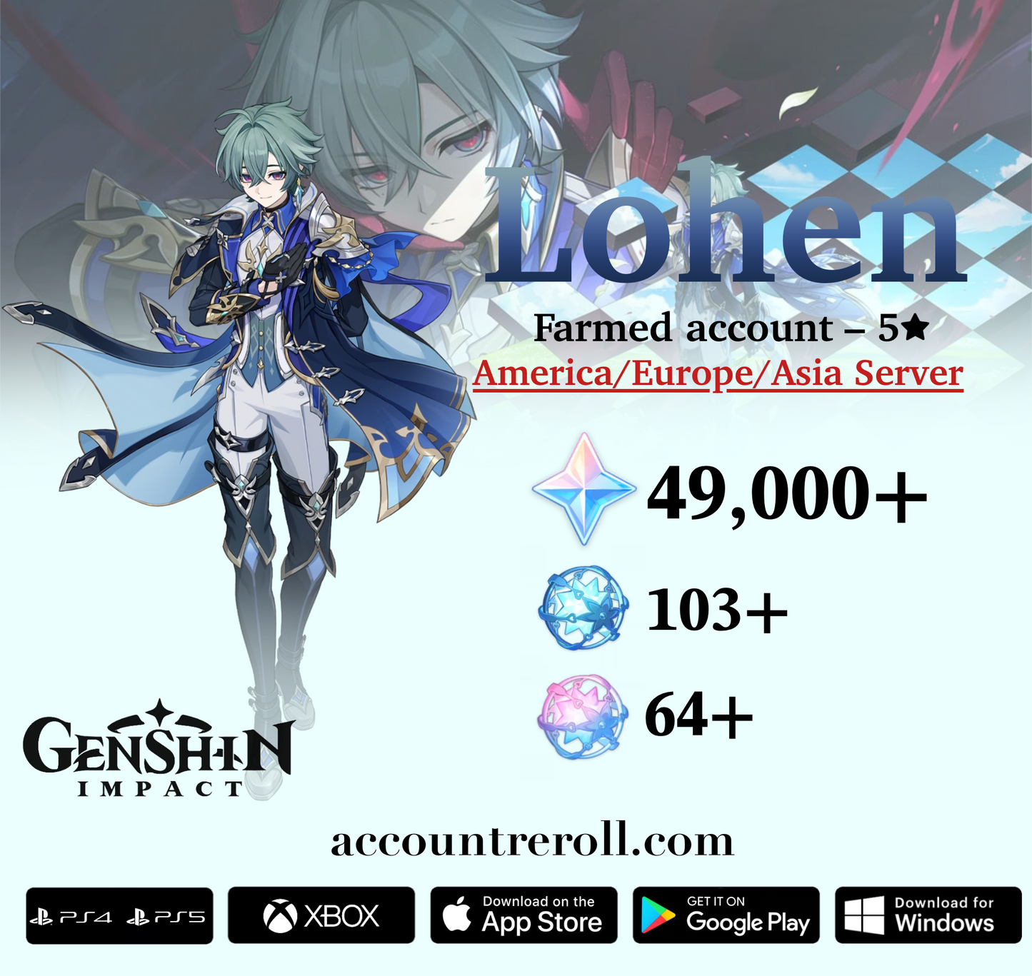 Lohen Genshin Impact Farmed Starter Account