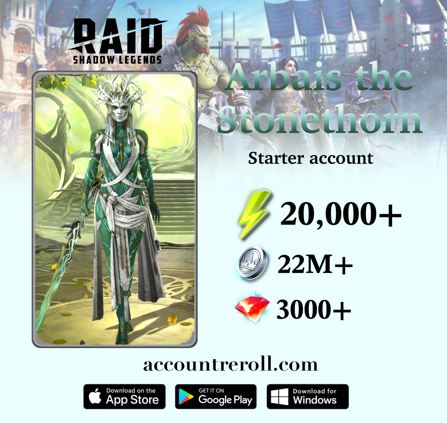 Arbais the Stonethorn RAID: Shadow Legends Starter Account