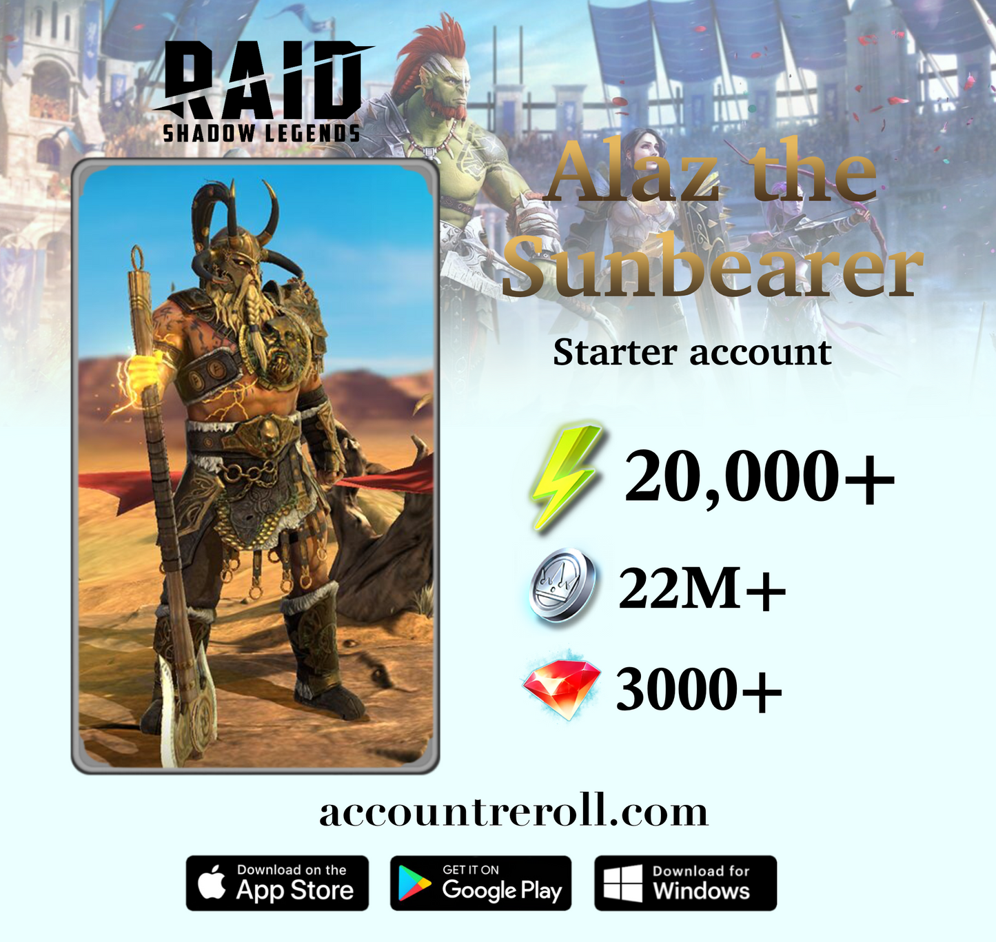 Alaz the Sunbearer RAID: Shadow Legends Starter Account