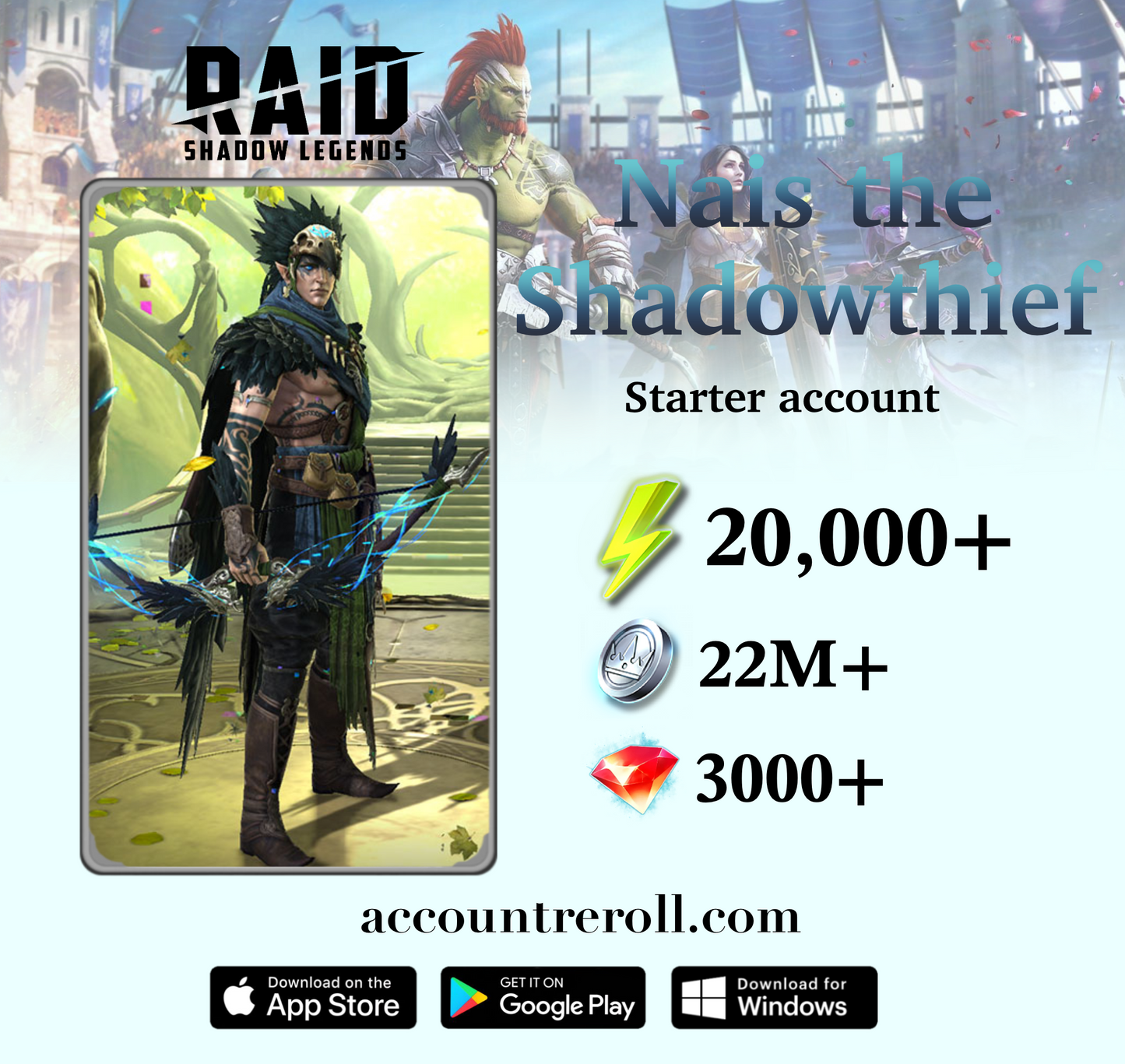 Nais the Shadowthief RAID: Shadow Legends Starter Account