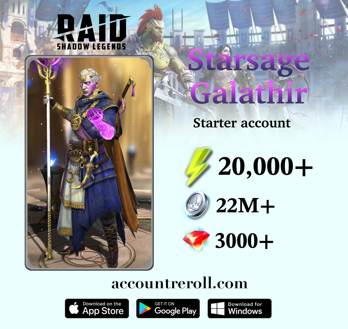 Starsage Galathir RAID: Shadow Legends Starter Account