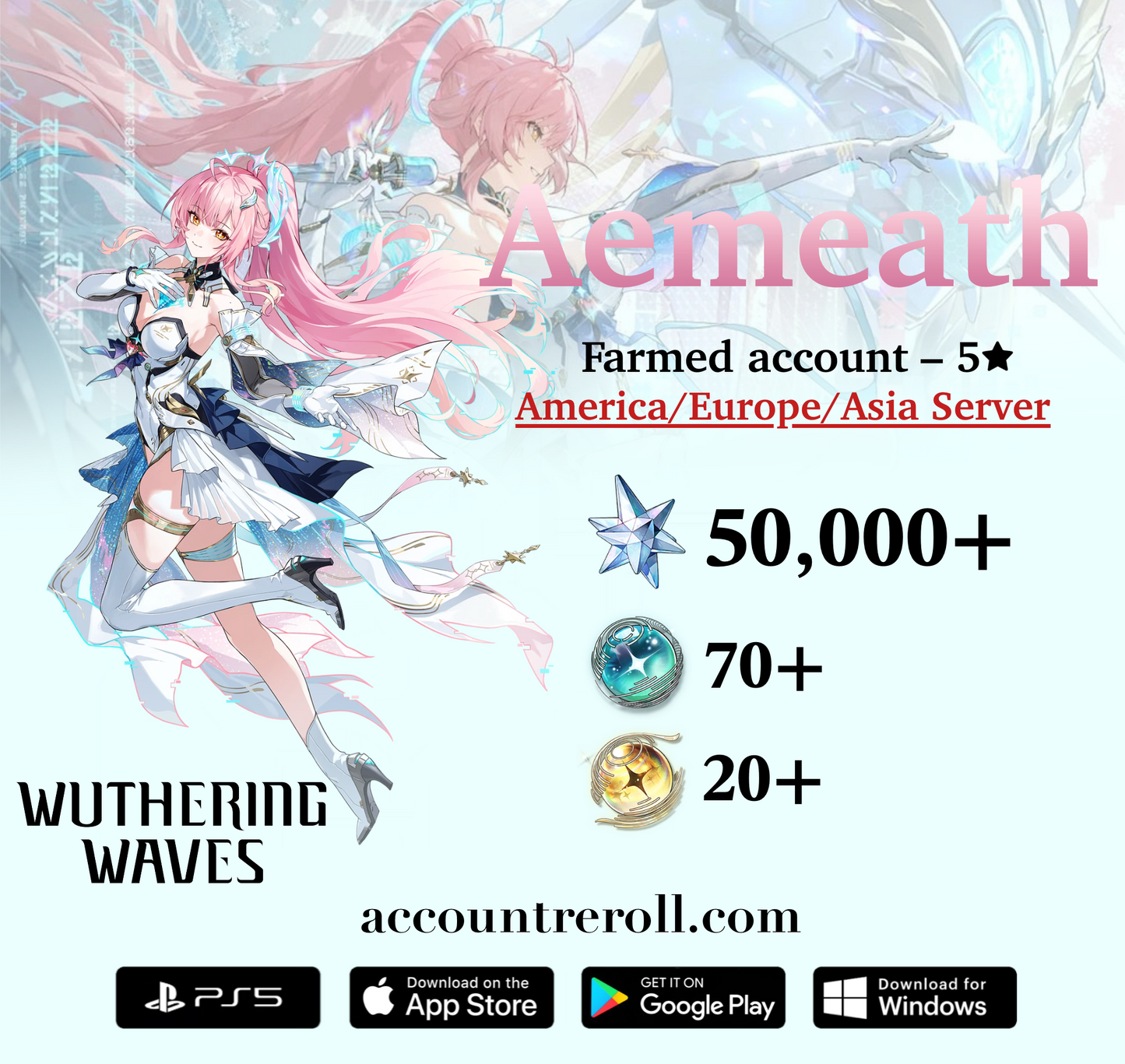 Aemteath Wuthering Waves Farmed Starter Account