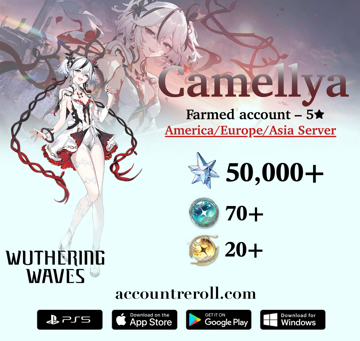 Camellya Wuthering Waves Farmed Starter Account