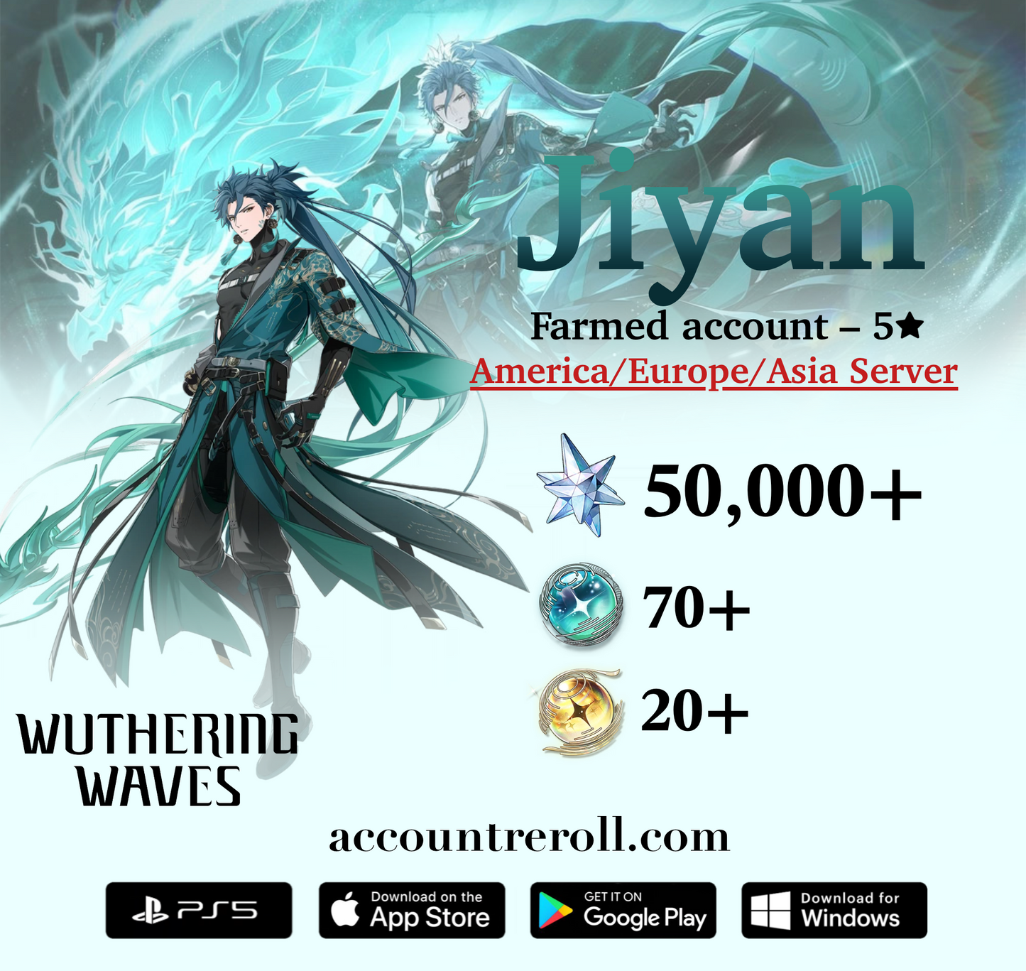 Jiyan Wuthering Waves Farmed Starter Account