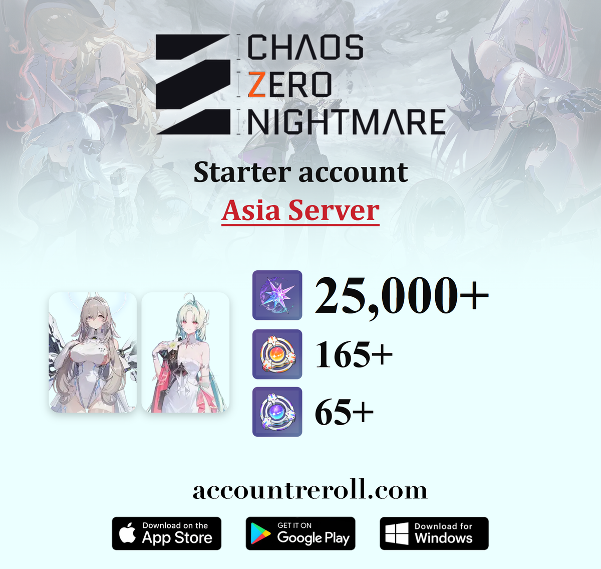 Sereniel with Heidemarie Chaos Zero Nightmare Starter Account
