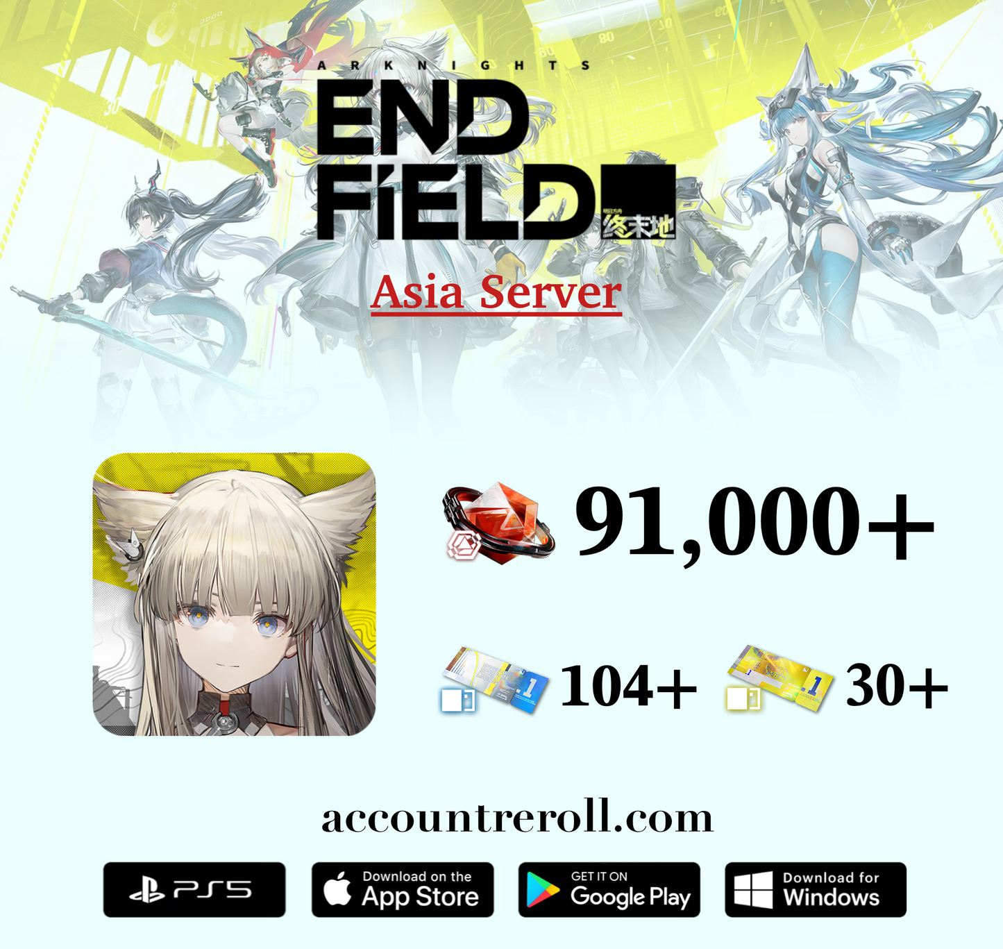 Arknights: Endfield Reroll Account [Asia]