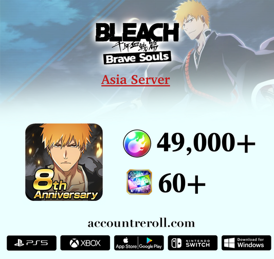 Bleach: Brave Souls Reroll Account [Asia]