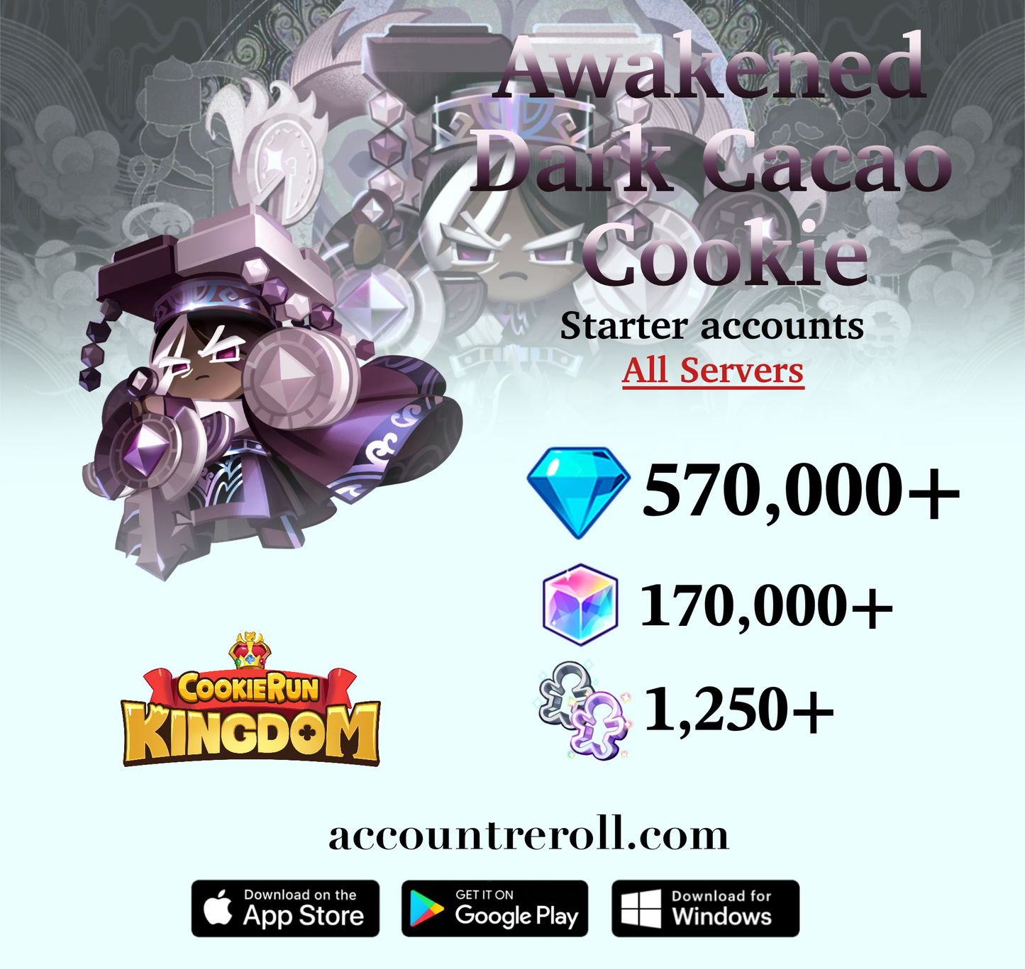Awakened Dark Cacao Cookie Cookie Run: Kingdom Starter Account
