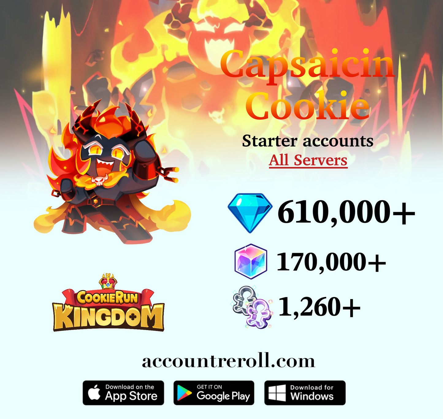 Capsaicin Cookie Cookie Run: Kingdom Starter Account