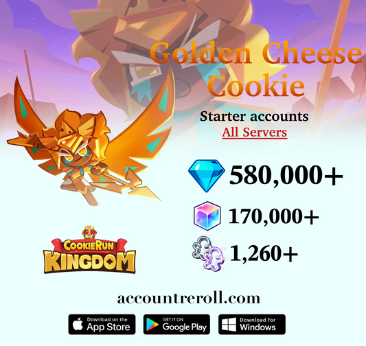 Golden Cheese Cookie Cookie Run: Kingdom Starter Account
