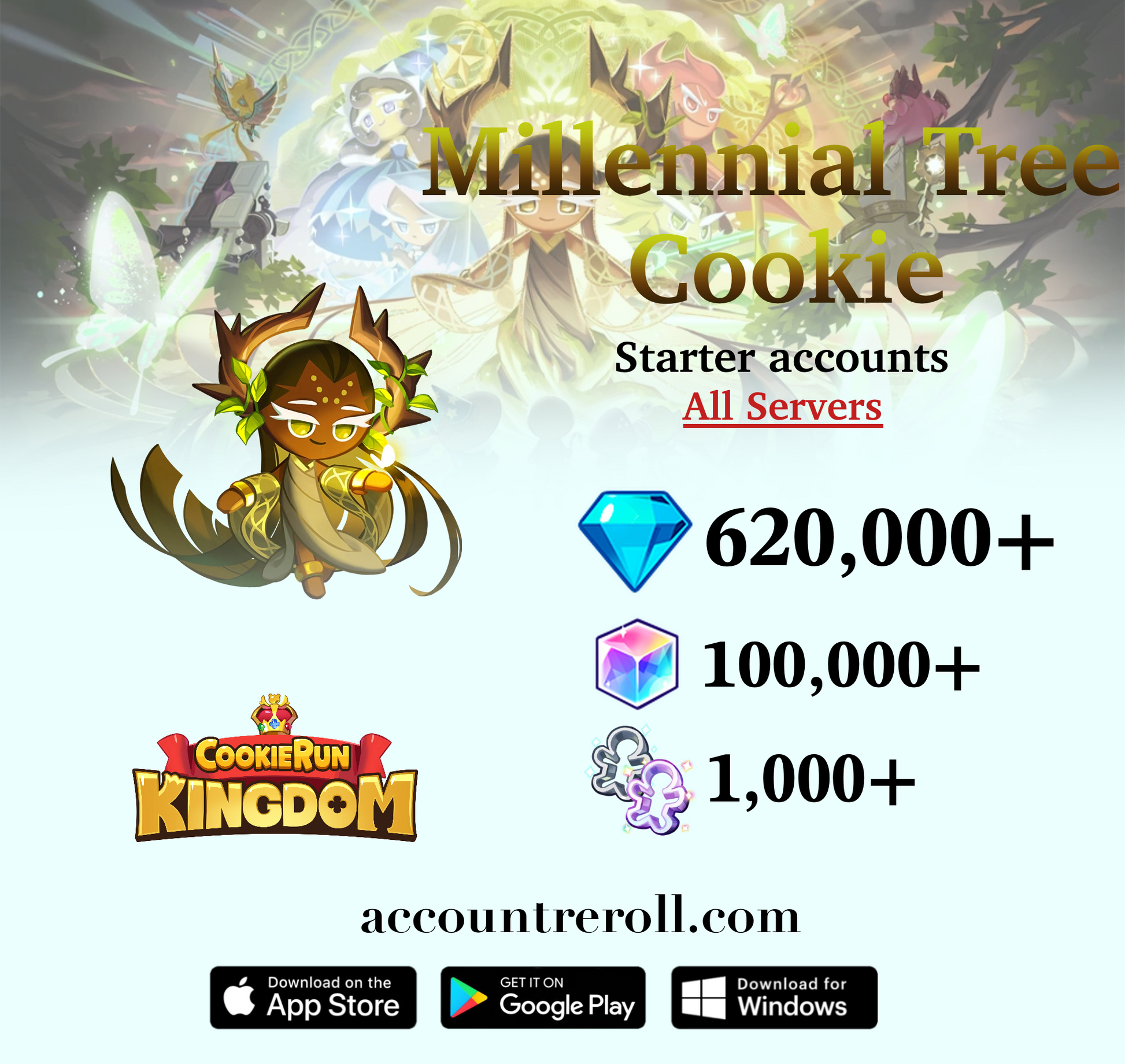 Millennial Tree Cookie Cookie Run: Kingdom Starter Account