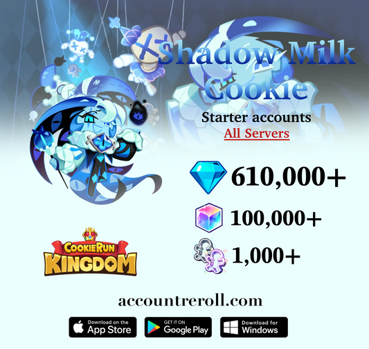 Shadow Milk Cookie Cookie Run: Kingdom Starter Account