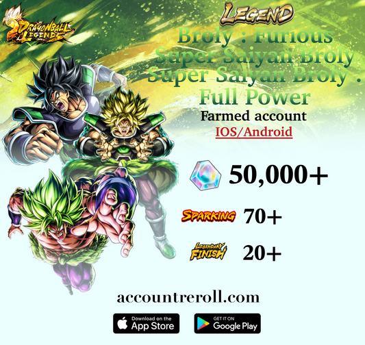 Dragon Ball Legends LEGEND Broly : Furious Starter Account [iOS/Android]