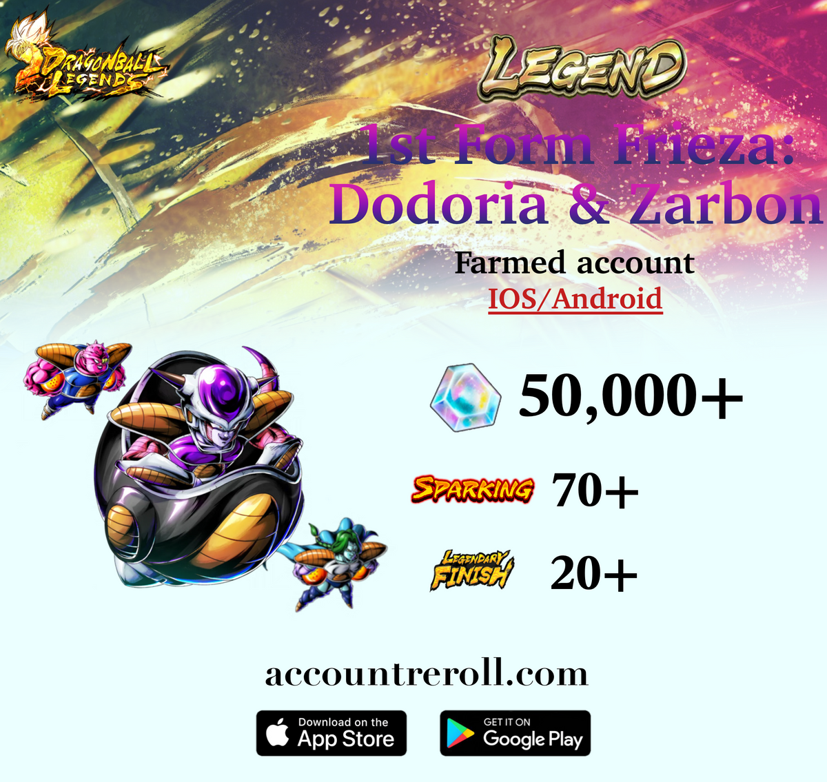 Dragon Ball Legends LR 1st Form Frieza: Dodoria & Zarbon (Assist) [iOS/Android]
