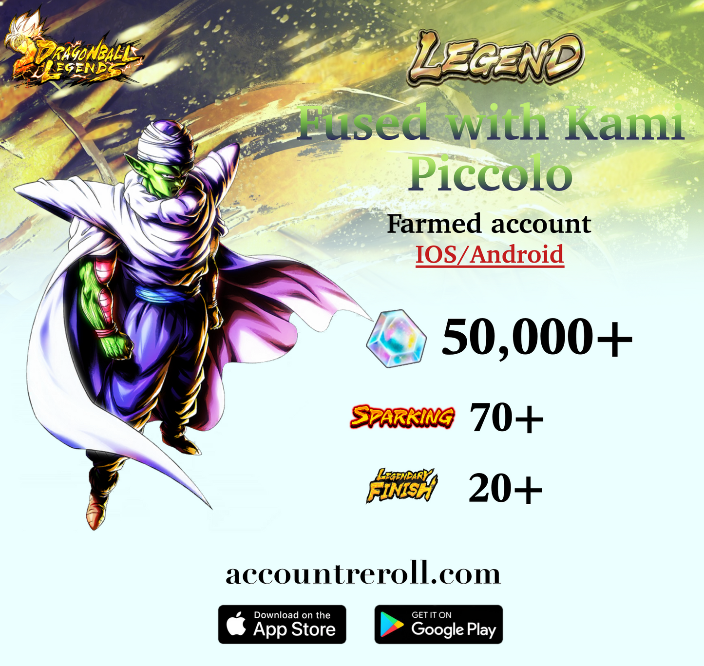 Dragon Ball Legends LEGEND Piccolo Starter Account [iOS/Android]