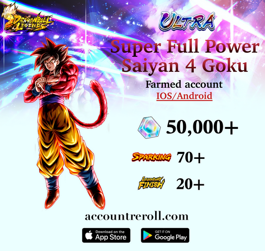 Dragon Ball Legends ULTRA Super Full Power Saiyan 4 Goku Starter Account [iOS/Android]