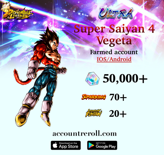 Dragon Ball Legends ULTRA SS4 Vegeta Starter Account [iOS/Android]