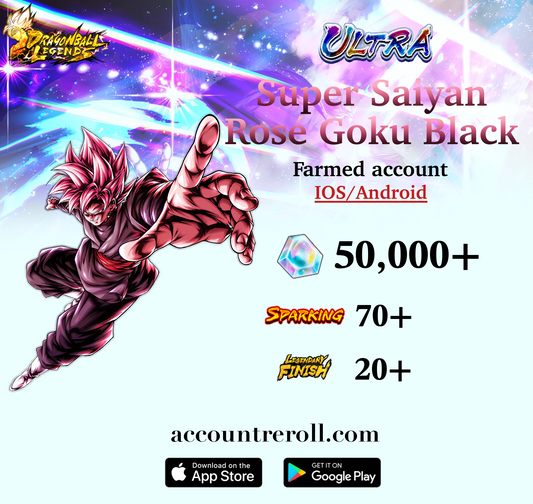 Dragon Ball Legends Super Saiyan Rosé Goku Black Starter Account [iOS/Android]