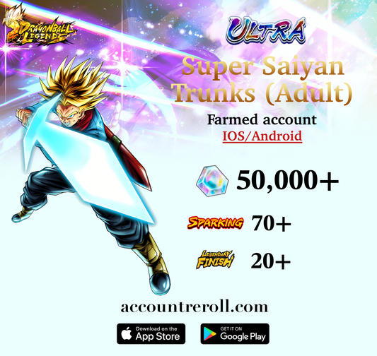 Dragon Ball Legends ULTRA Super Saiyan Trunks (Adult) Starter Account [iOS/Android]