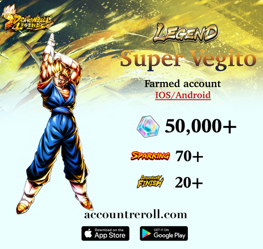 Dragon Ball Legends LEGEND Super Vegito Starter Account [iOS/Android]