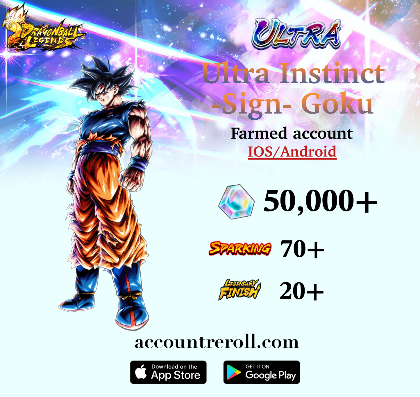 Dragon Ball Legends ULTRA Ultra Instinct -Sign- Goku Starter Account [iOS/Android]