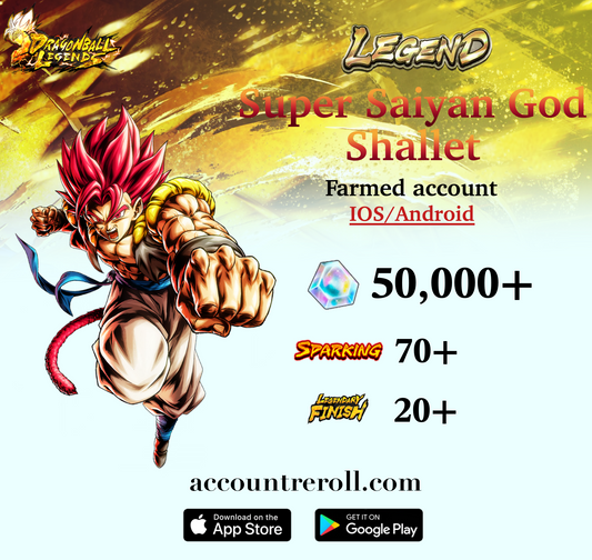 Dragon Ball Legends LEGEND Super Saiyen God Shallet Starter Account [iOS/Android]