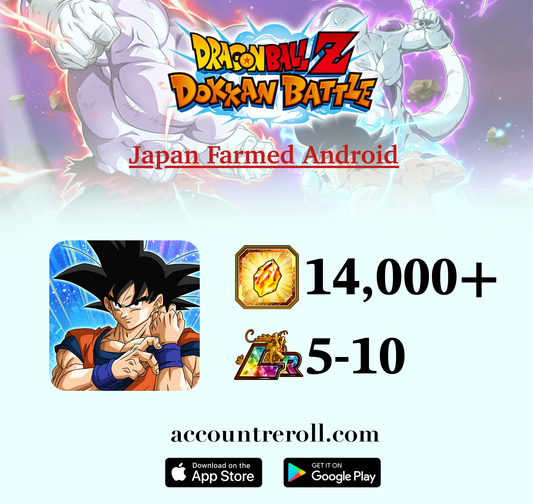 Dragon Ball Z: Dokkan Battle Japan Farmed Account with Dragon Stones [Android]
