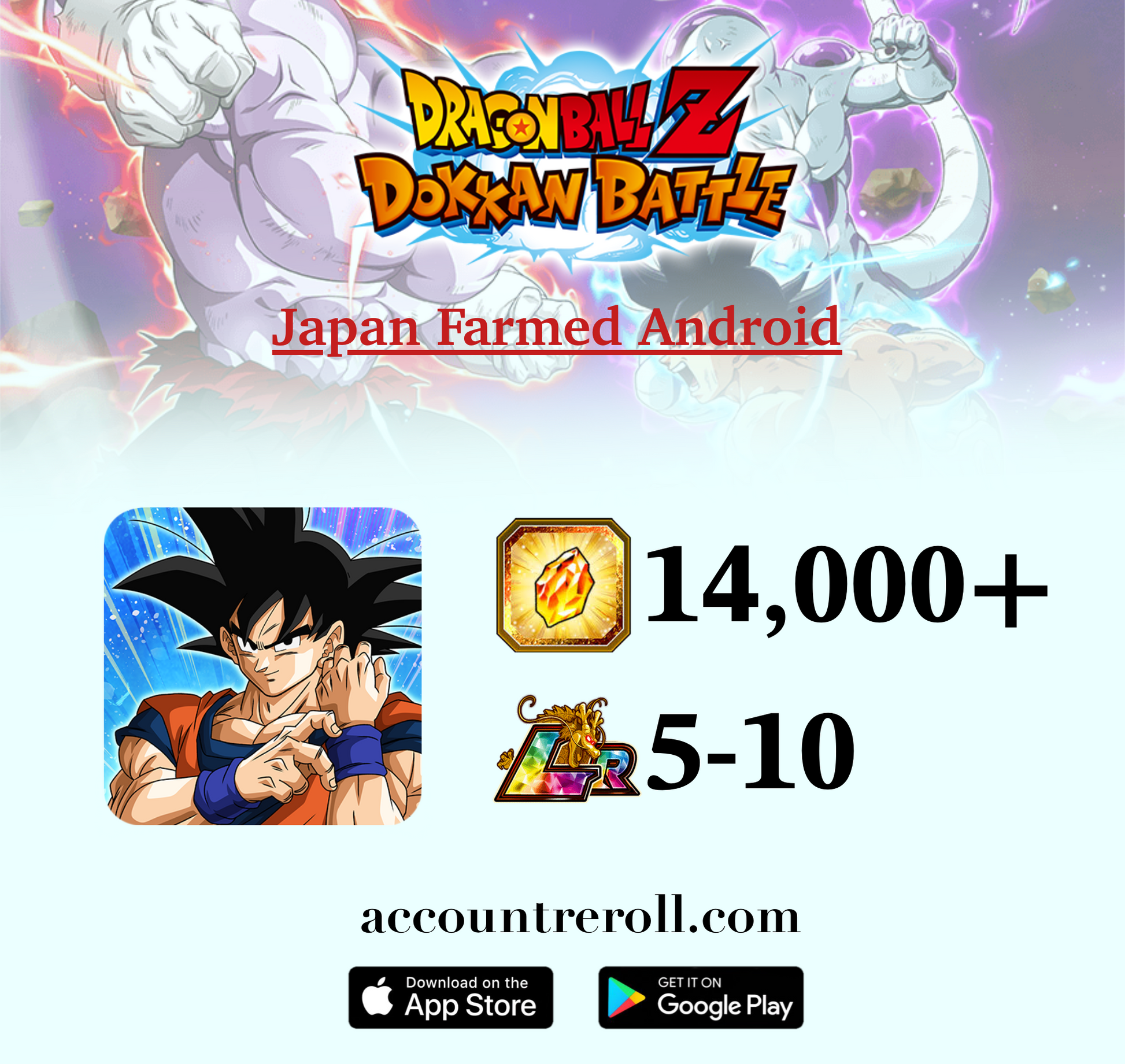 Dragon Ball Z: Dokkan Battle Japan Farmed Account with Dragon Stones [iOS]