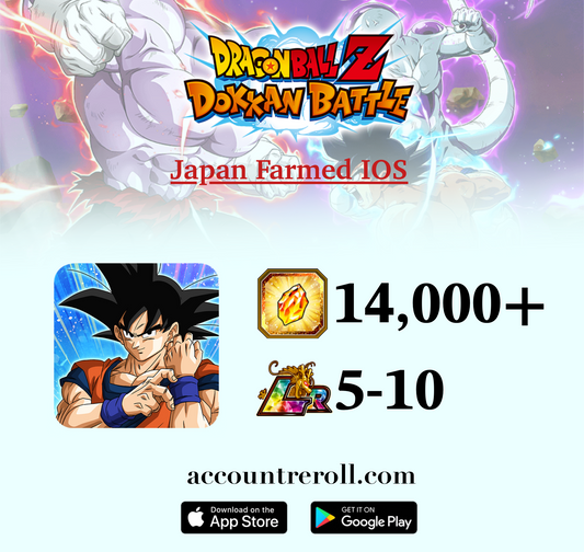 Dokkan Battle Japan Farmed Account with Dragon Stones [iOS]