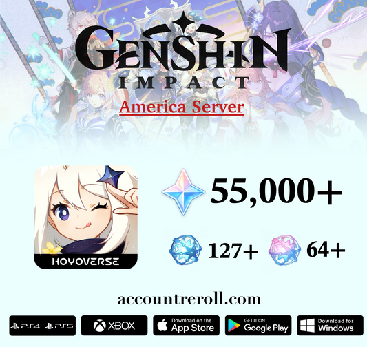 Genshin Reroll Account with Primogems [America]