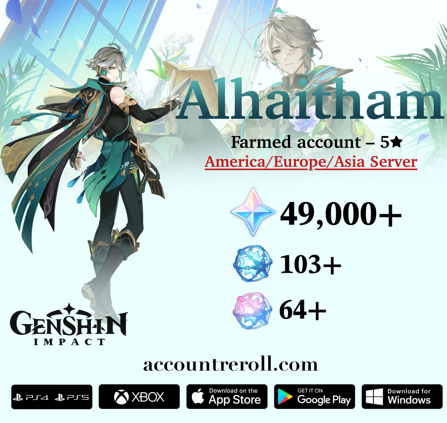 Alhaitham Genshin Impact Farmed Starter Account