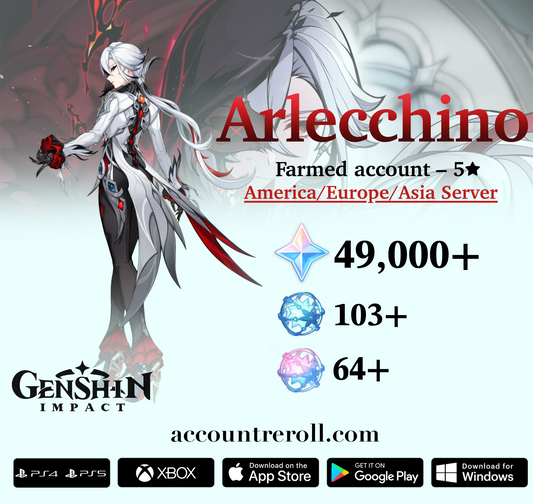 Arlecchino Genshin Impact Farmed Starter Account