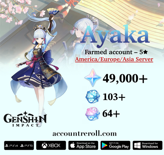 Ayaka Genshin Impact Farmed Starter Account