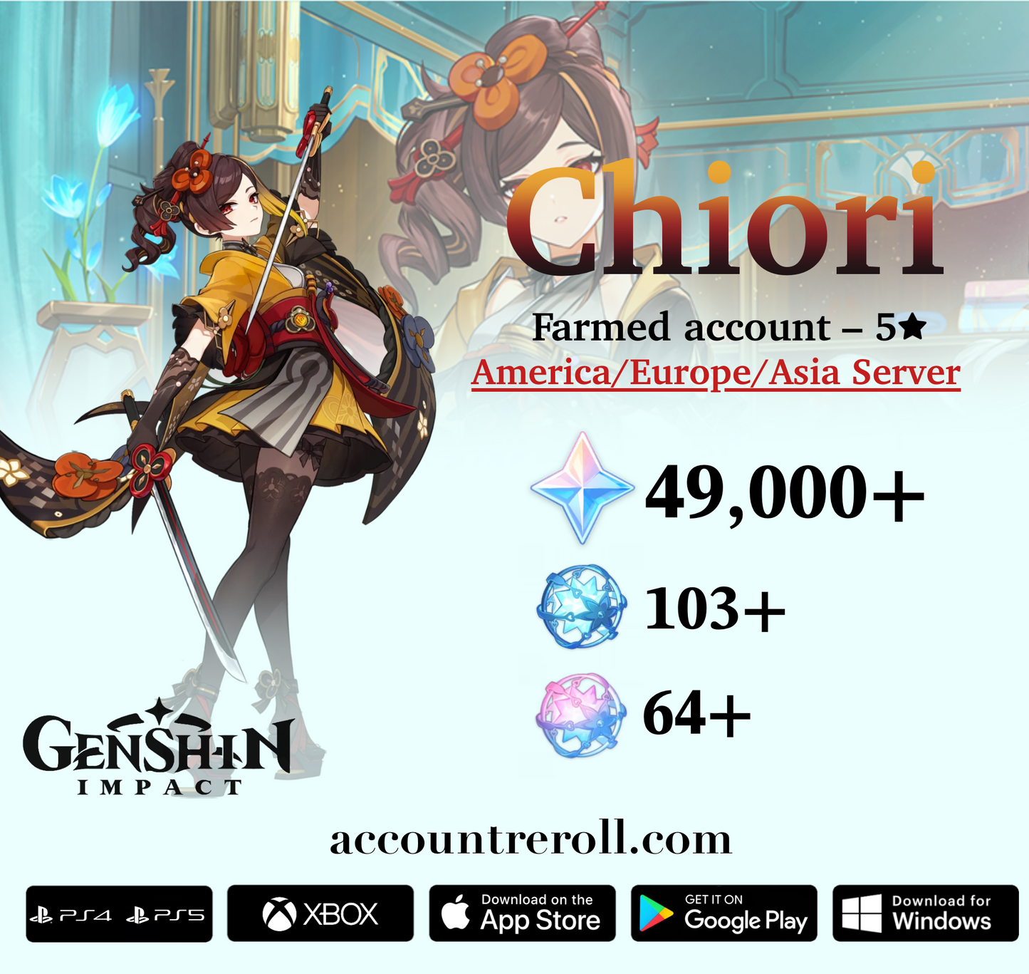 Chriori Genshin Impact Farmed Starter Account
