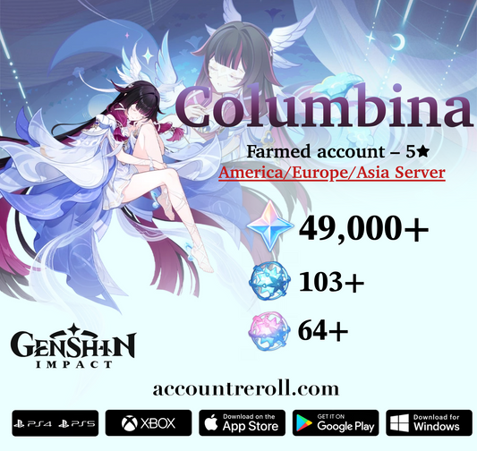 Columbina Genshin Impact Farmed Starter Account