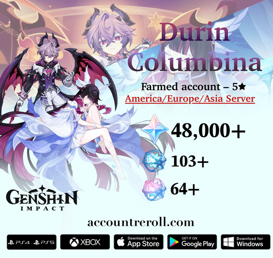Columbina with Durin Genshin Impact Farmed Starter Account
