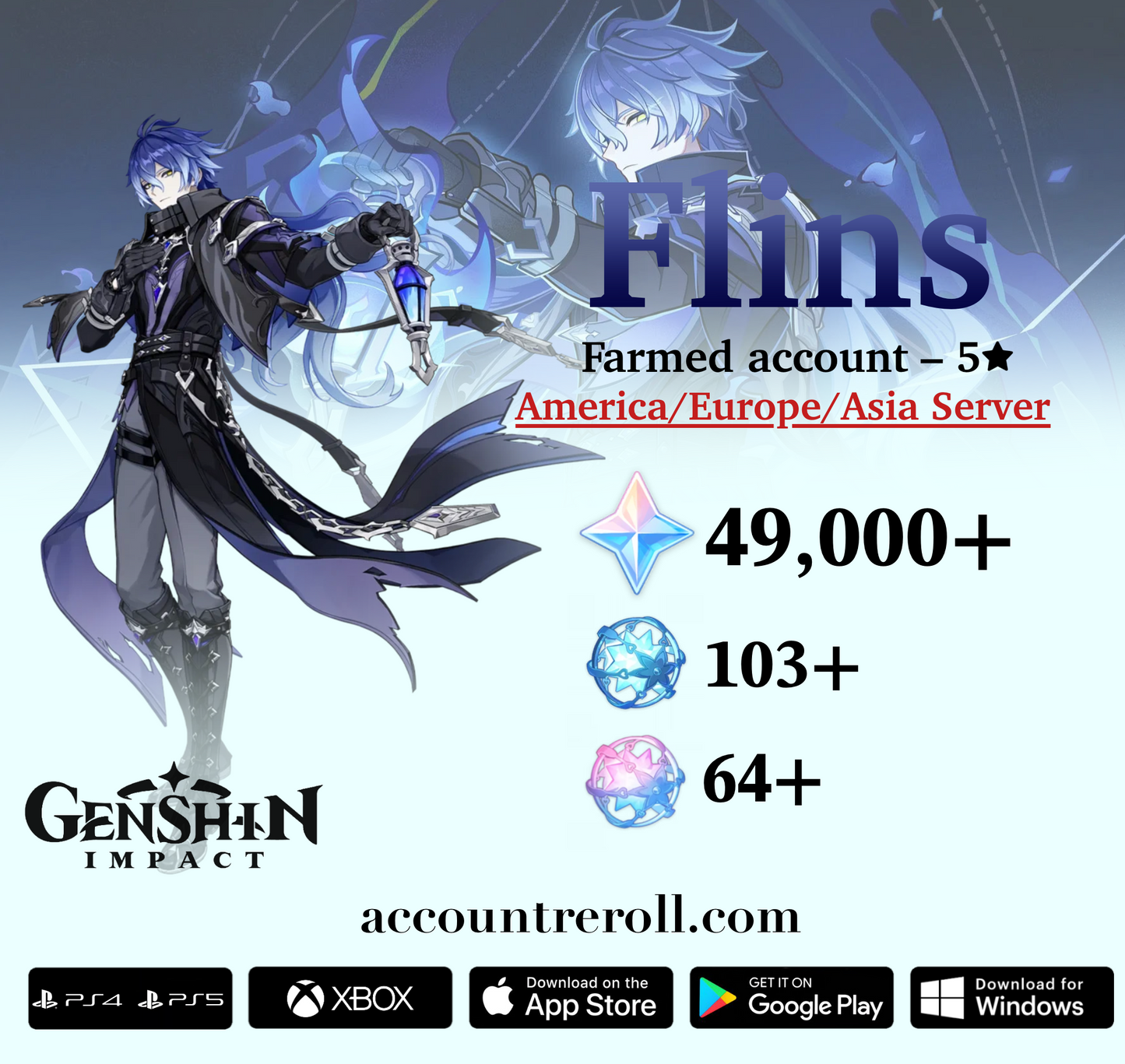 Flins Genshin Impact Farmed Starter Account