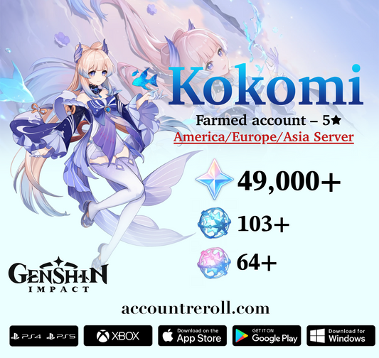 Kokomi Genshin Impact Farmed Starter Account