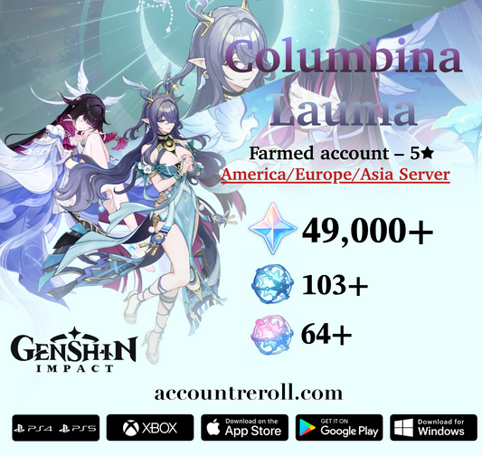 Columbina with Lauma Genshin Impact Farmed Starter Account