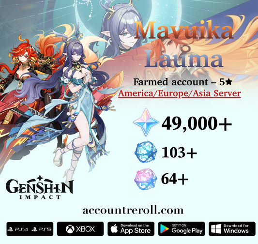 Mavuika with Lauma Genshin Impact Farmed Starter Account