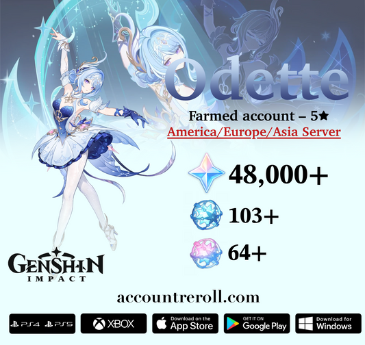 Odette Genshin Impact Farmed Starter Account