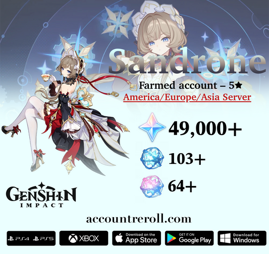 Sandrone Genshin Impact Farmed Starter Account