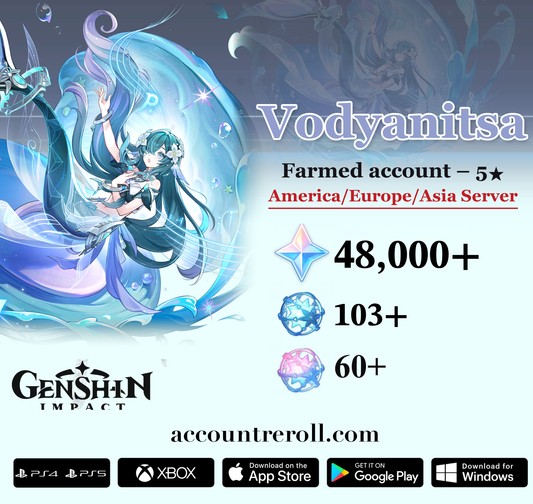 Vodyanitsa Genshin Impact Farmed Starter Account