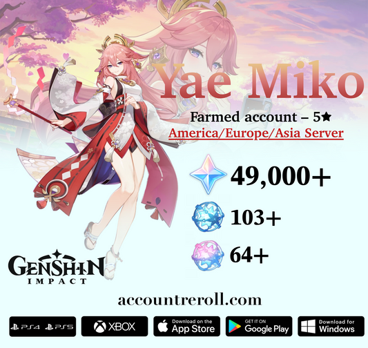 Yae Miko Genshin Impact Farmed Starter Account