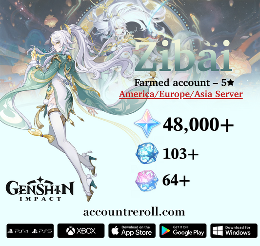 Zibai Genshin Impact Farmed Starter Account