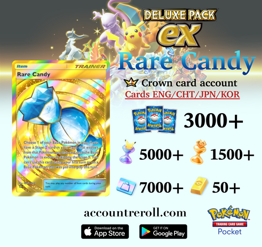 Rare Candy Crown Rare Pokemon TCG Pocket Account